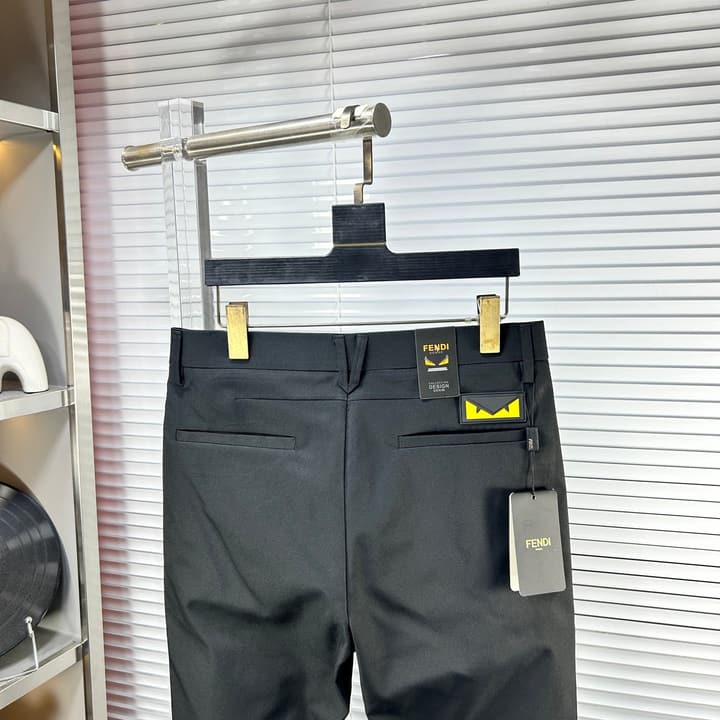 Fendi SS25 Casual Suit Trousers – 25SS/25FW in Dark Charcoal Gray