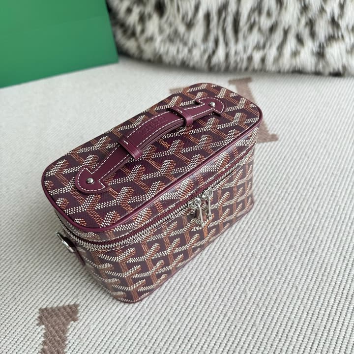 Goyard Muse Mini Vanity Case in Bright Orange Goyardine