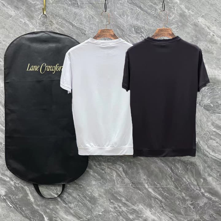 Prada Short-Sleeve T-Shirt – 25SS Collection in Black With White Triangle Logo