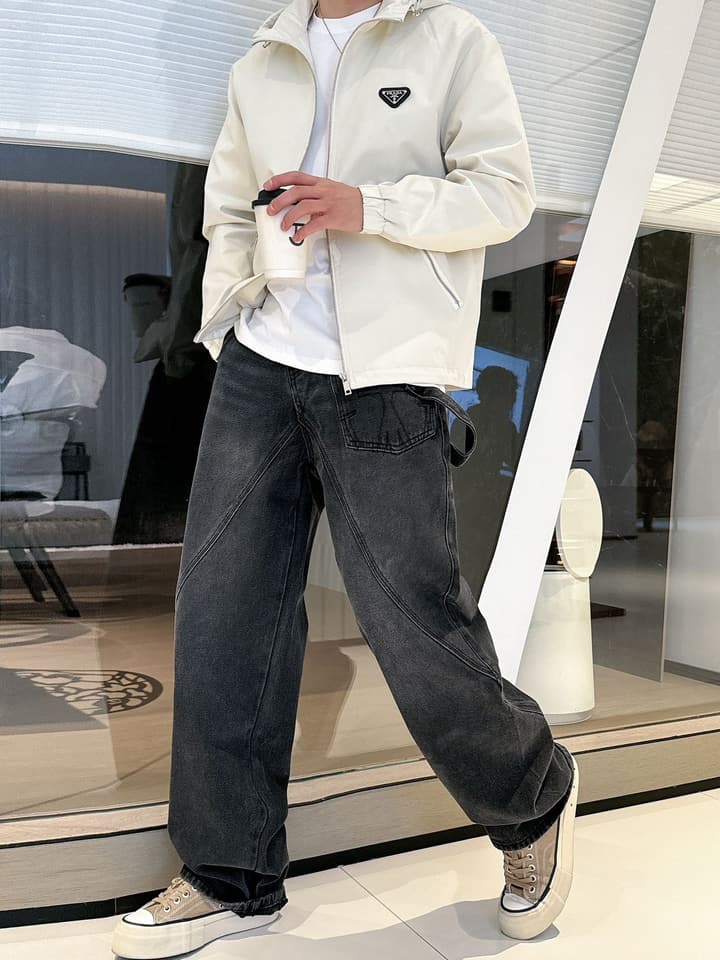 Prada Italian Fabric Jacket – 2025 New Collection in Cream Hooded Jacket
