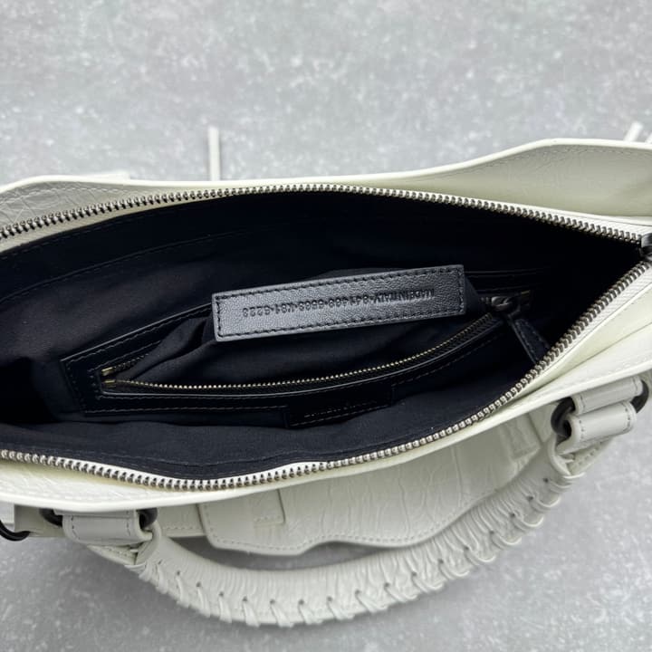 Balenciaga Le City First Bag in Oil Wax Leather in Black Oil Wax Leather