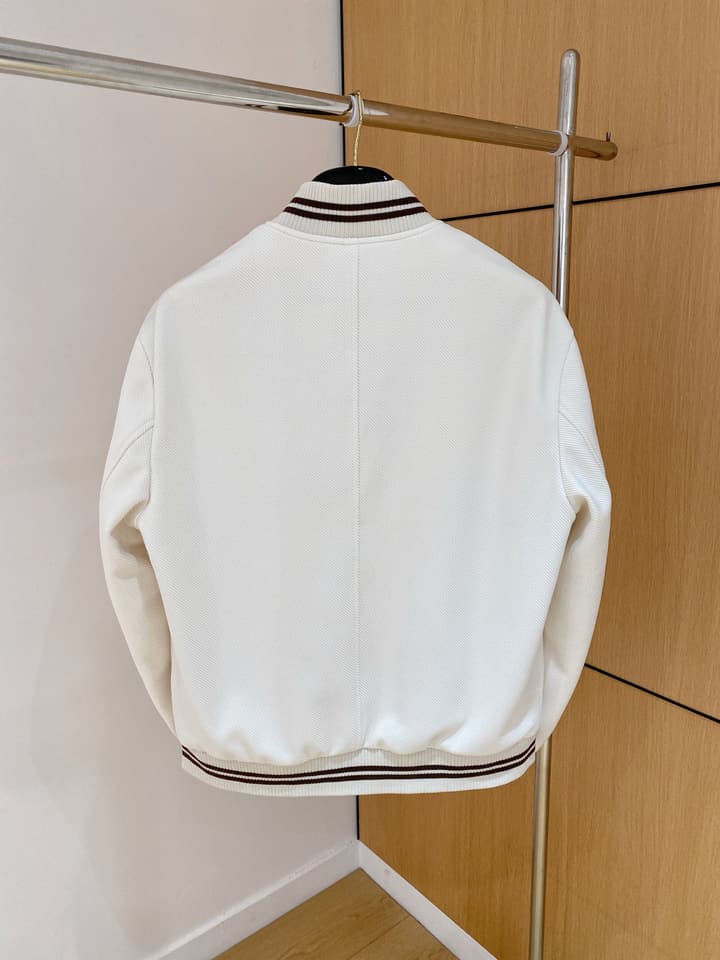 Loro Piana Men's Casual Jacket – Spring/Summer Collection – 2025SS in Black Varsity Jacket