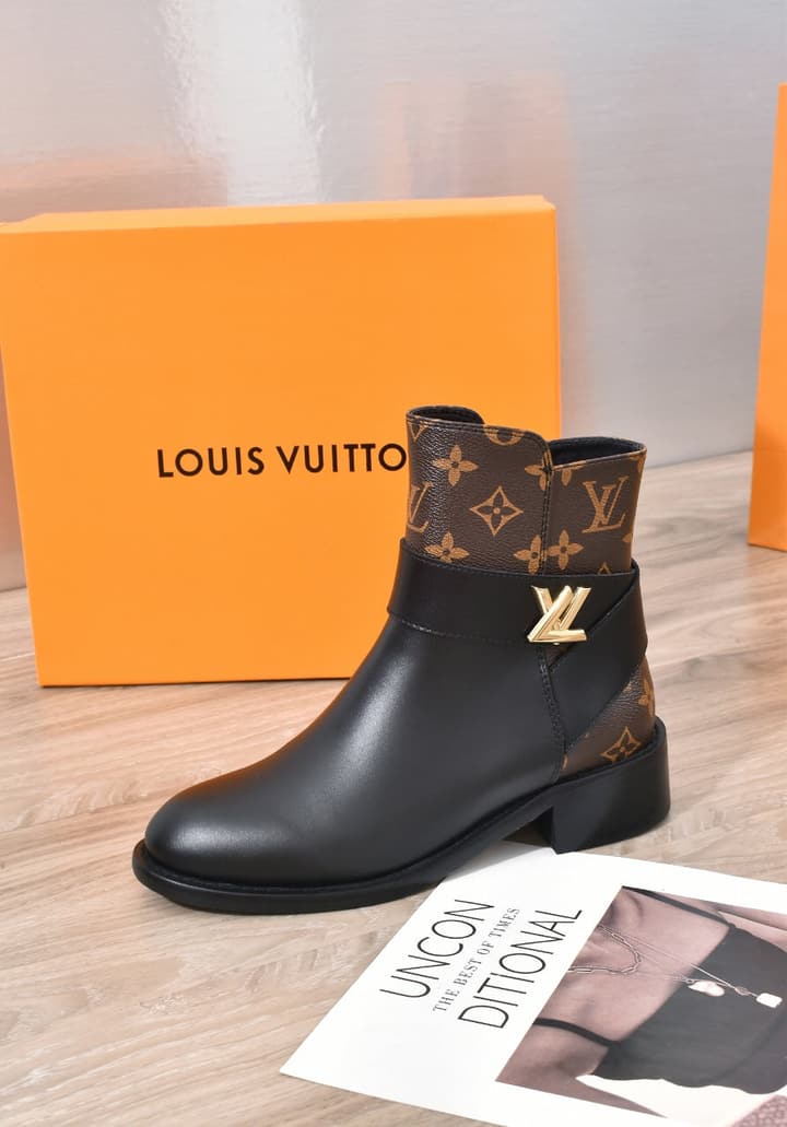 Avant-Garde Footwear Co. Classic Calfskin Boots in Black Monogram Buckle Boot