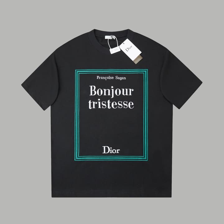 Dior Logo Embroidered Short-Sleeve T-Shirt – 26SS Early Spring Collection in Black