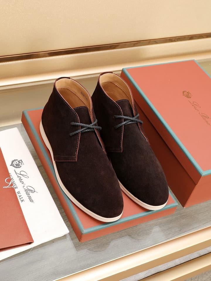 Loro Piana Water-Repellent Suede Moccasin Loafers in Black