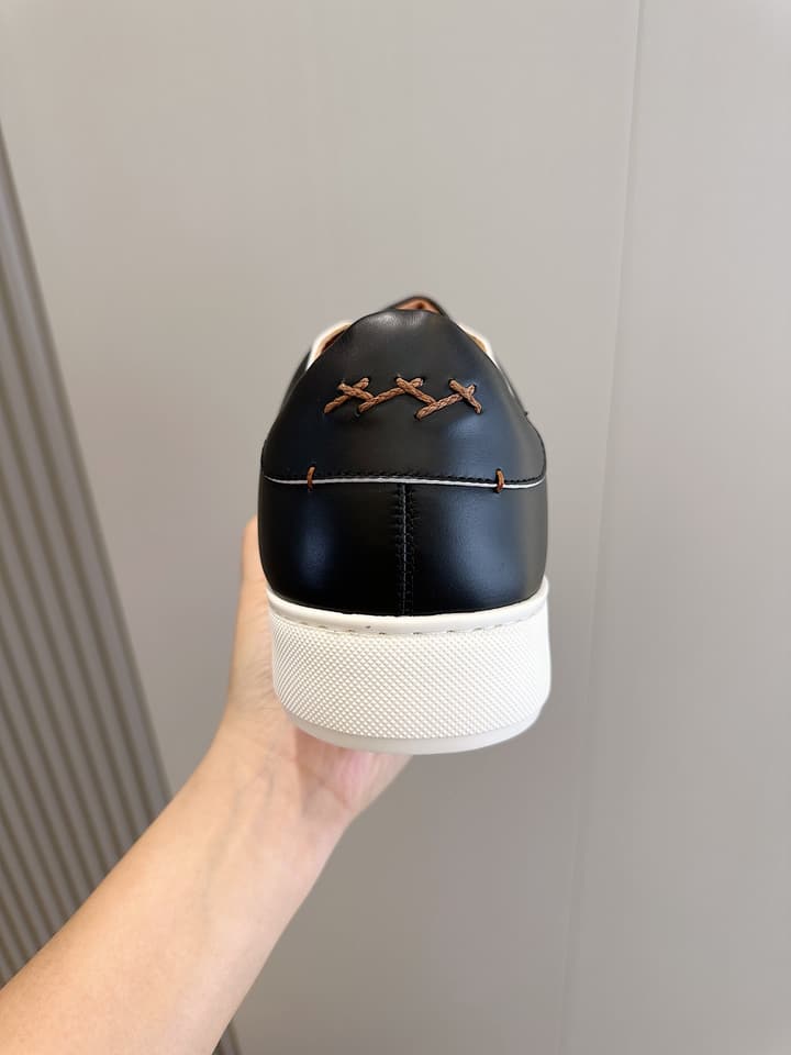 Zegna Tiziano Couture Sneakers in Black With Matching Laces