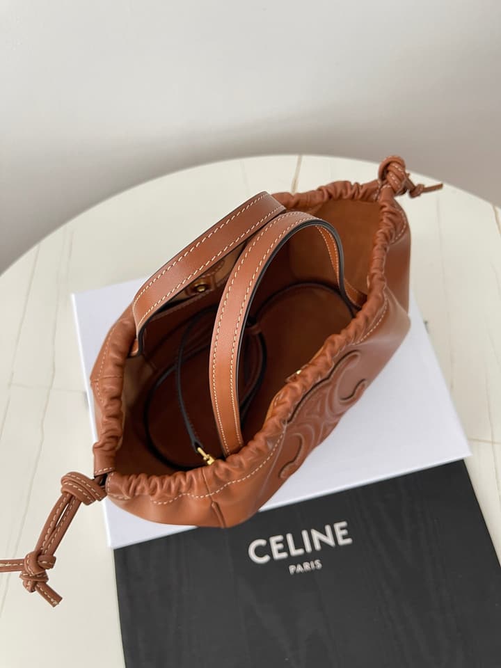 Celine Mini Cuir Cabas Triomphe Tote Bag – 2024SS in Beige