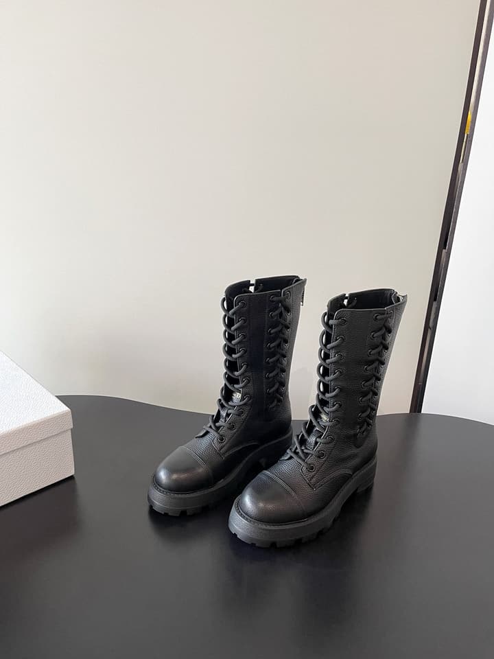 Dior D-Road Lace-Up Combat Boots