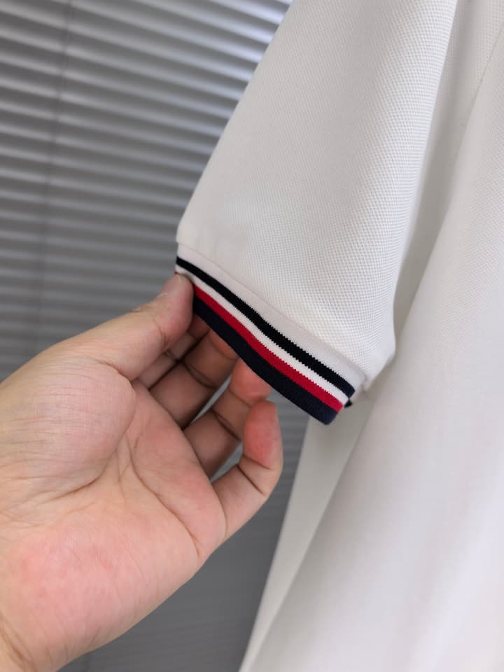 Moncler Embroidered Logo Pique Cotton Polo Shirt – Spring/Summer Collection – 2026SS in Black