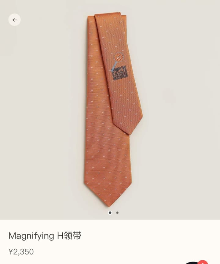 Hermès Men's Silk Tie in Burnt Orange Brown