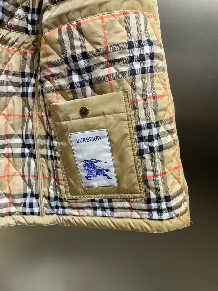 Burberry Checkerboard Padded Jacket in Black
