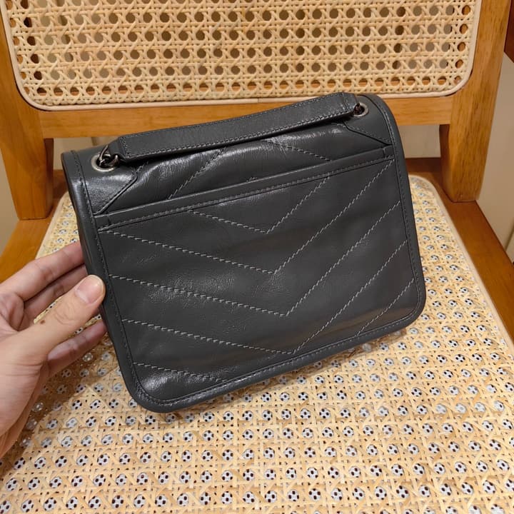 Saint Laurent Niki Baby Shoulder Bag in Apricot