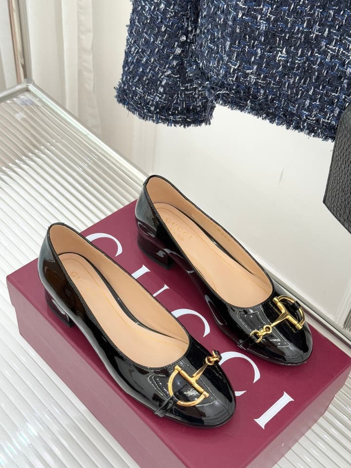 Gucci Horsebit Block Heel Pumps – 25FW in Deep Burgundy Patent Leather