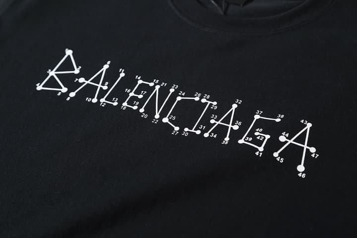 Balenciaga Coordinate Line Print T-Shirt – 26SS in Black