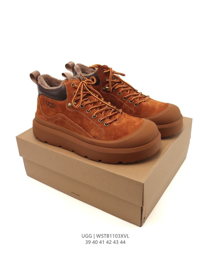 UGG Retro Low-Top Sneaker Boots in Rust Brown Suede