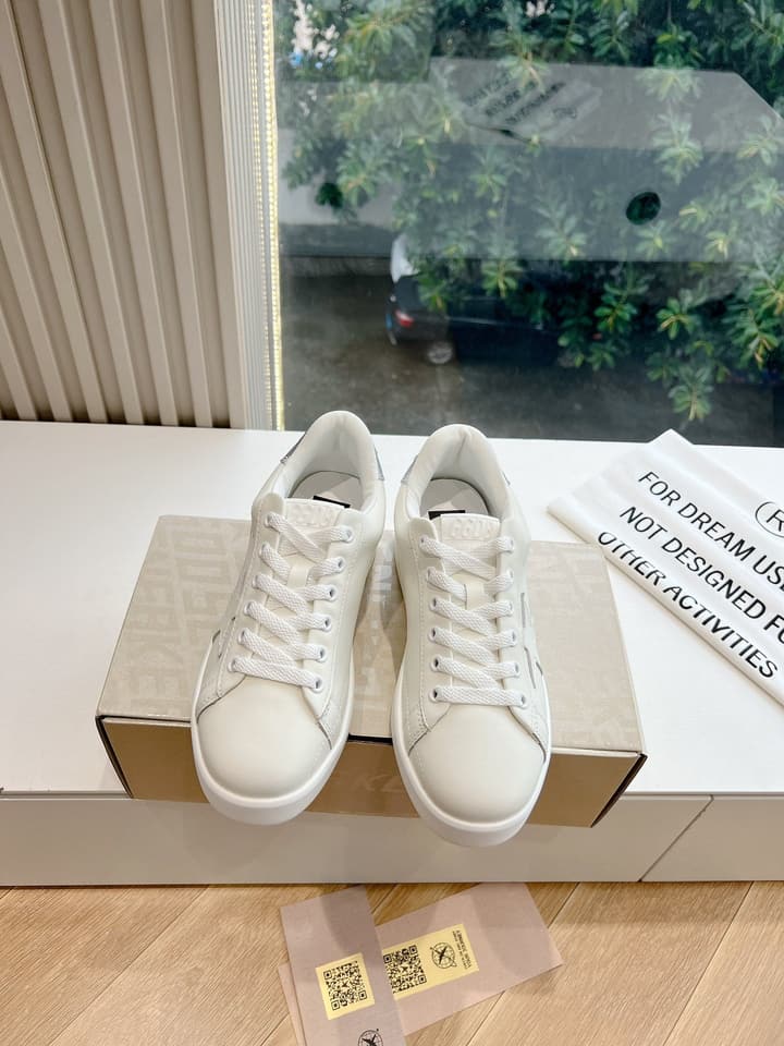 Golden Goose Space Distressed Sneakers – 2024 Collection in White 1