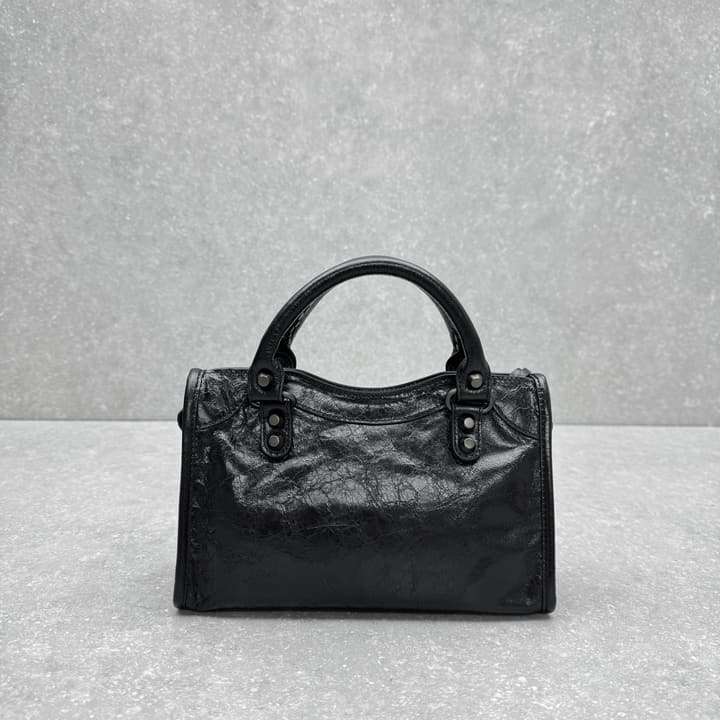 Balenciaga Le City Mini Bag – Oil-Waxed Black in Oil Wax Black