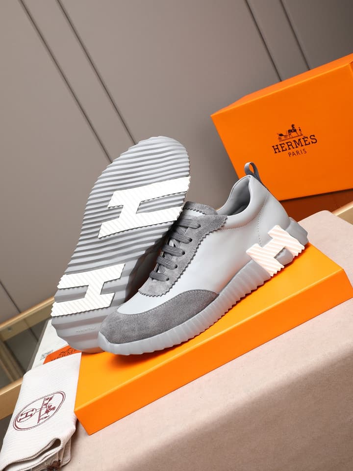 Hermès Bouncing Men's Sport Sneakers in Navy Blue