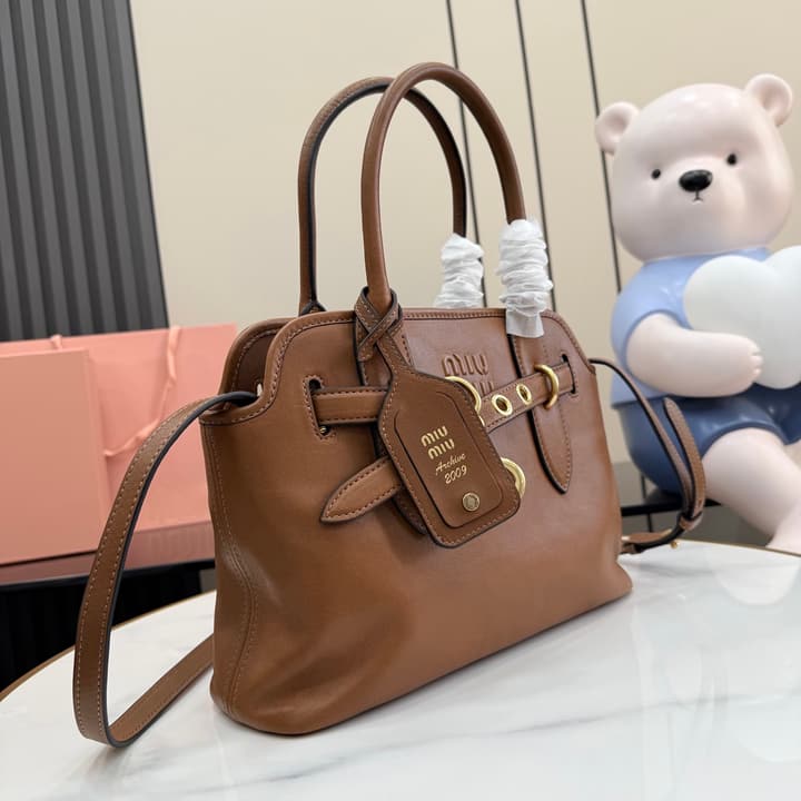 Miu Miu Aventure Leather Shoulder Bag