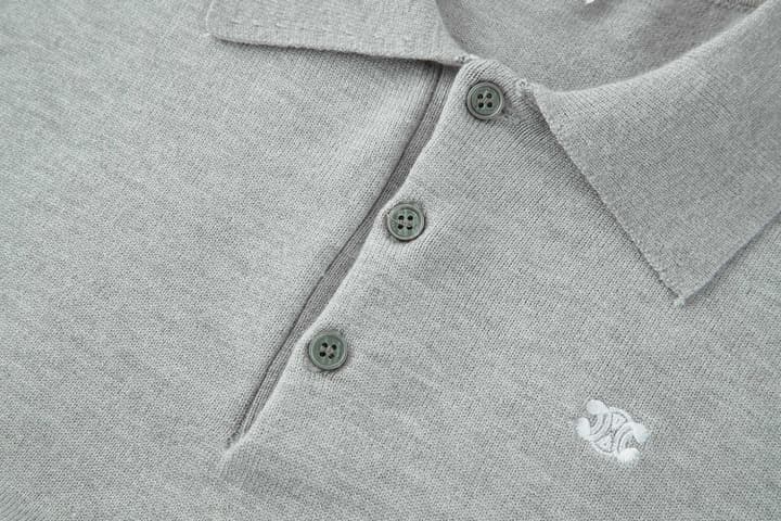 Celine Embroidered Triomphe Knit Polo in Classic Black