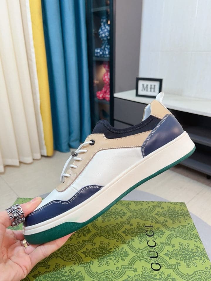 Gucci New Season Casual Fashion Sneakers in Black With Web Stripe