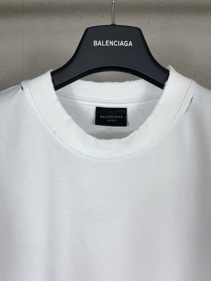 Balenciaga Paris Art Print Distressed T-Shirt – 25SS in Black