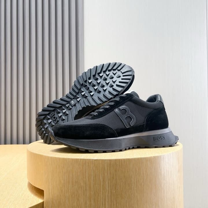 Boss Men's Lightweight Sneakers – New Collection in Black