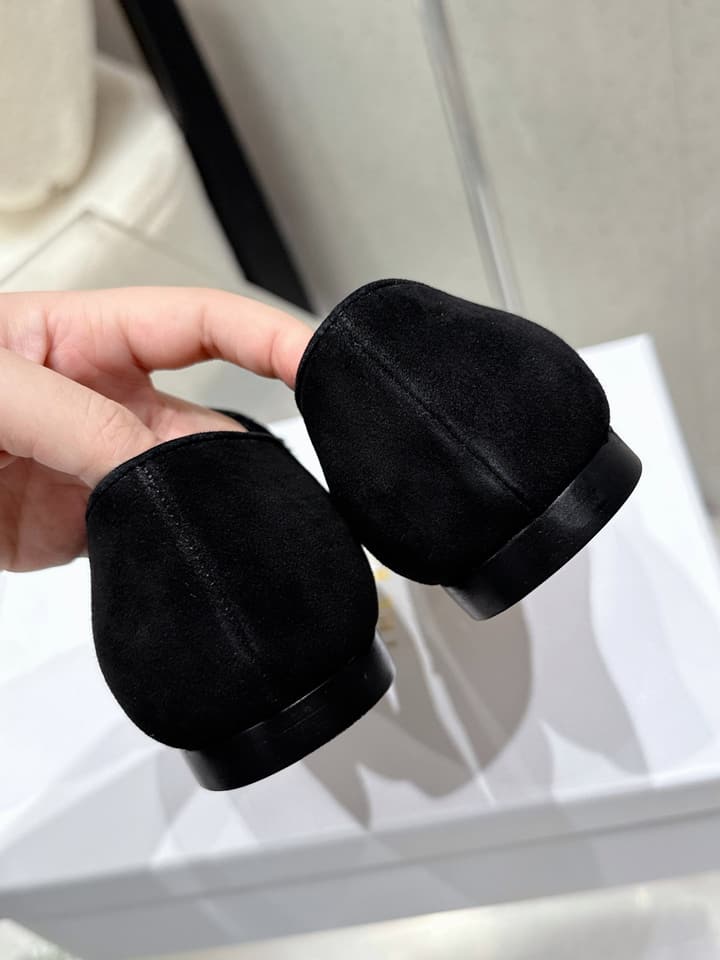 The Row Tassel Loafers in Black Suede