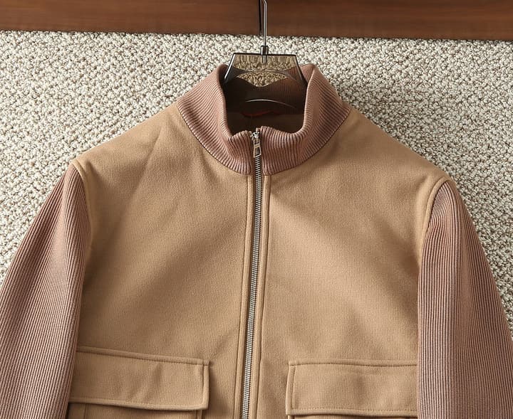 Loro Piana Men's Business Casual Bomber Jacket – 2025FW in Classic Brown