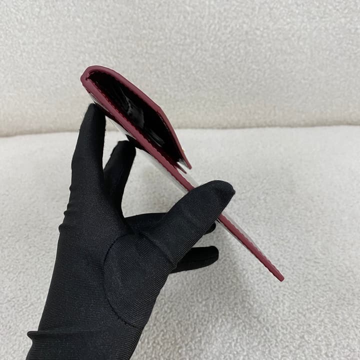 Saint Laurent Uptown Envelope Clutch Bag in Patent Burgundy Red