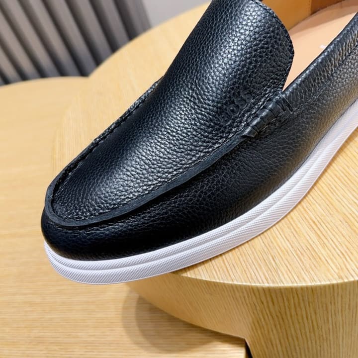 Boss Men's Luxury Leather Loafers in Black Leather