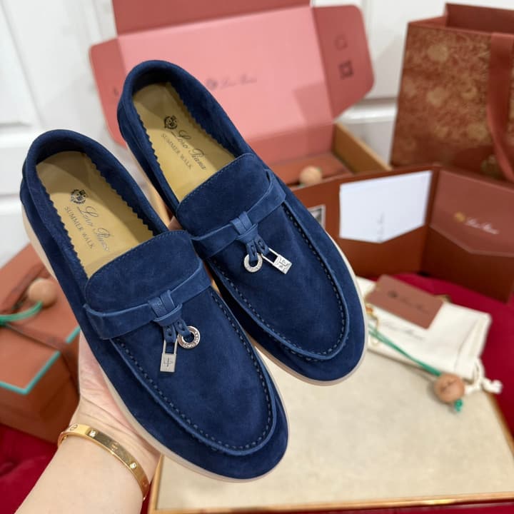 Loro Piana Summer Charms Walk Kids Moccasin Loafers – Kids Collection in Cream