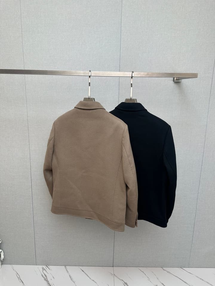 Zegna Italian Luxury Wool Coat in Camel Beige