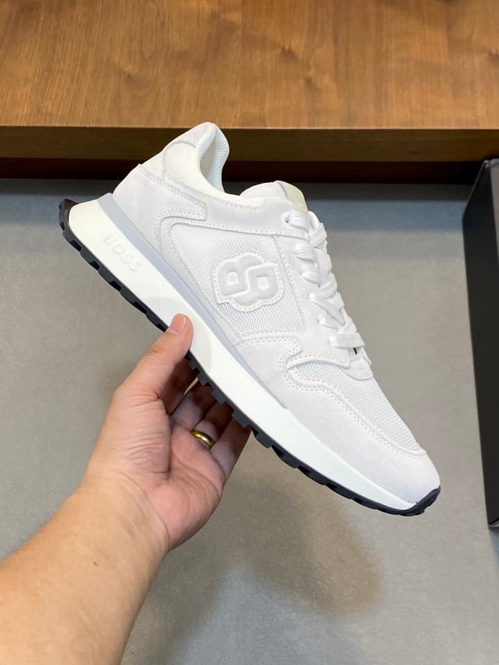 Boss Menswear Suede and Mesh Sneakers