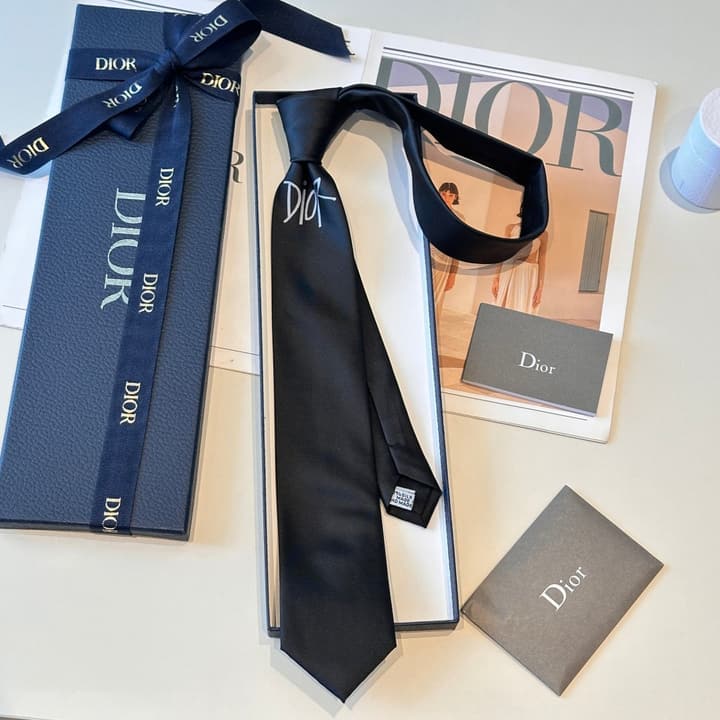 Dior Men's CD Embroidered Tie