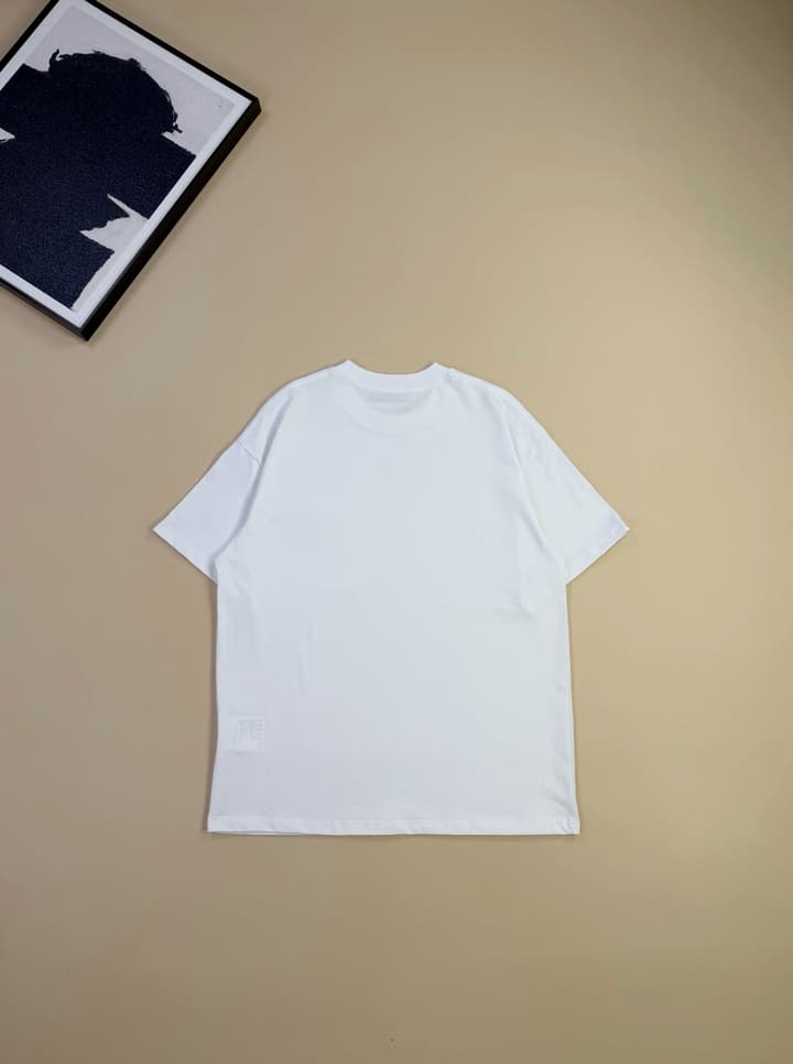 Prada Nylon Patch Pocket Triangle Logo T-Shirt in Black
