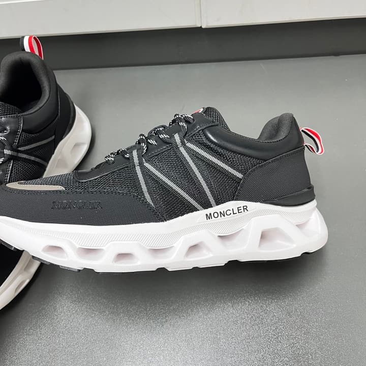 Moncler Men's Casual Sports Sneakers in Black