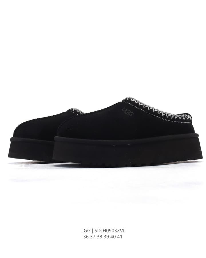 UGG Tire-Sole Snow Slippers in Black