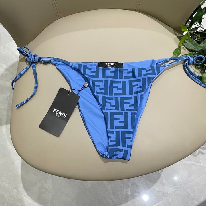 Fendi Versatile One-Piece Bikini Swimsuit in Brown Ff Logo Bikini