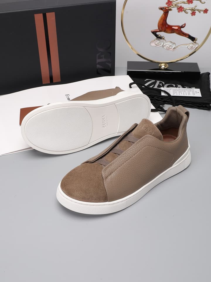 Zegna Triple Stitch Low-Top Sneakers