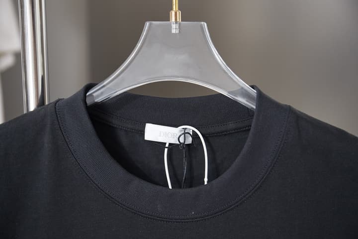 Dior Logo Embroidered T-Shirt – 26SS Early Spring Collection in Black