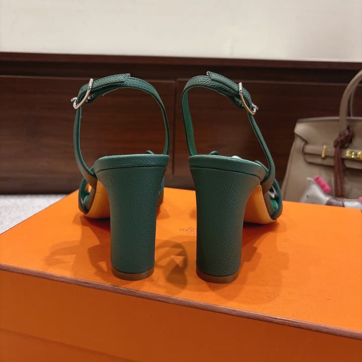 Hermès Eremite 80 Heeled Sandals in Blush Pink
