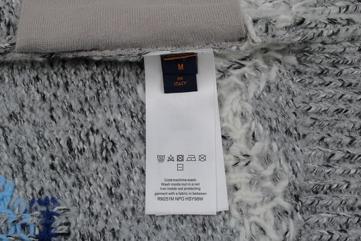 Louis Vuitton High-Neck Zipper Knit Sweater – 25SS in Gray Mélange With Black Collar