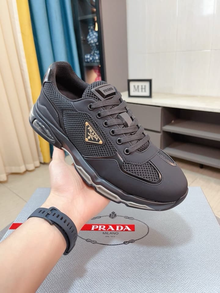 Prada Men's Air Cushion Mesh Sneakers