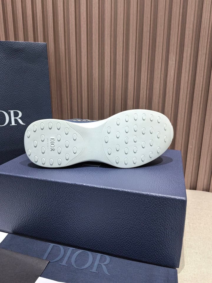 Dior Men's Leather Sneakers – New Collection in All Black