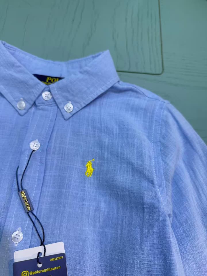 Ralph Lauren Polo Kids Embroidered Shirt – 2025SS – Kids Collection in Null