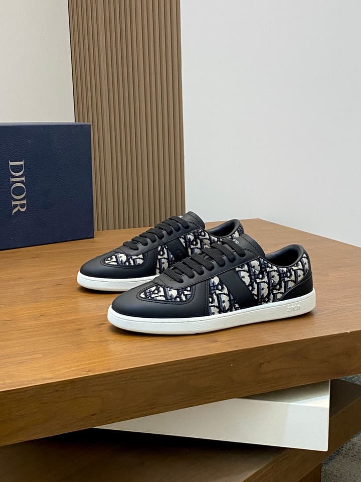 Dior D-Sketch Futuristic Sneakers in Black D-sketch Pattern
