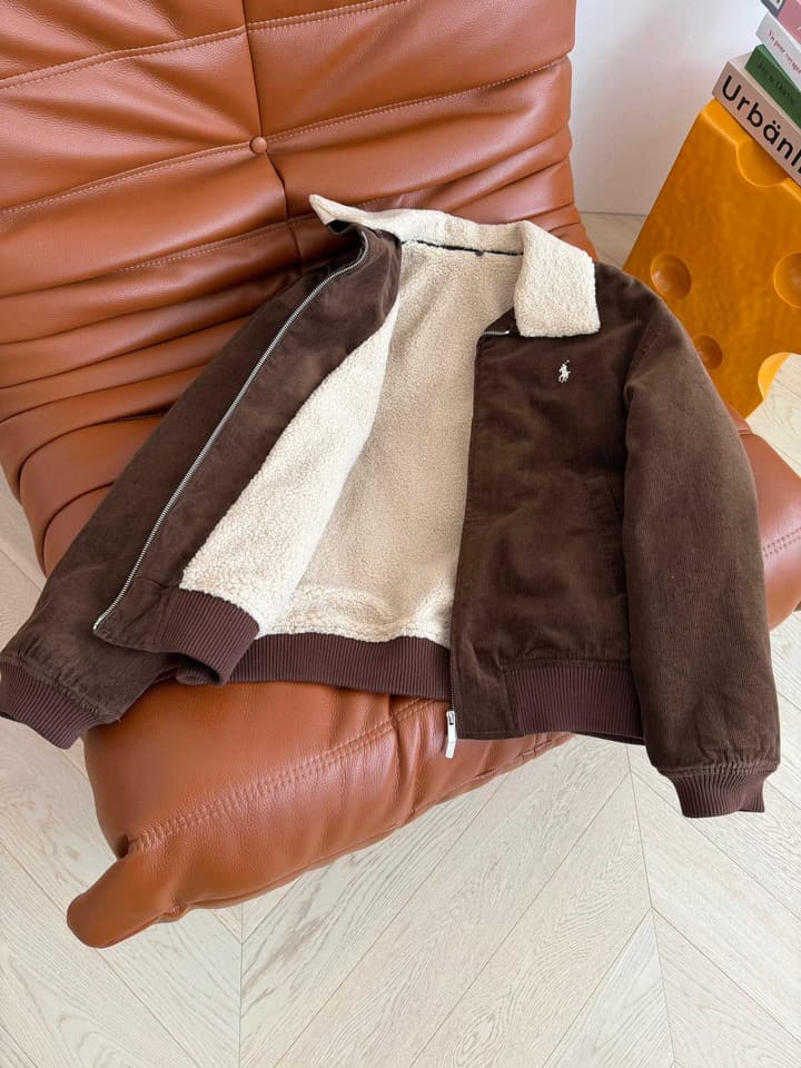 Ralph Lauren Corduroy Sherpa Lined Jacket – 25SS in Brown Corduroy Shearling Jacket