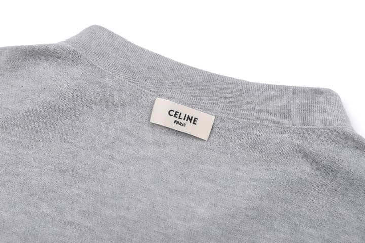Celine Logo Embroidered Pullover Polo Shirt – 26SS in Classic Black