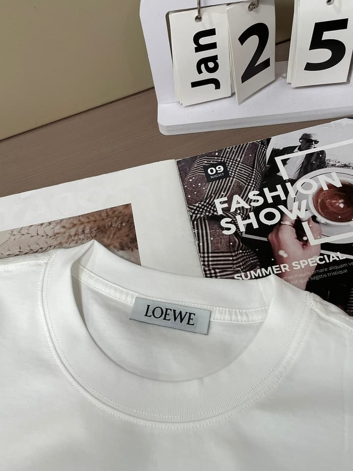 Loewe Logo Mercerized Cotton T-Shirt – 2026SS in Classic Black